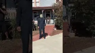 Michael Myers meets the OG Michael Myers at the Myers home in Pasadena.