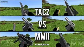 Tacz Vs Modern military MMII comparisons | Gun add-ons | bedrock edition | mcpe | Nathz Mc