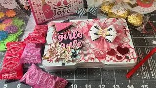 ￼ Galentine&lsquo;s embellishment box swap The Papershack group on Facebook partner @langwiltshire7353