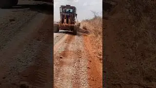 CAT Grader Cutting Slope #road #roadconstruction #caterpiller #caterpillar #grader #shortsvideo