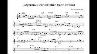 Juggernaut - John Swana Solo Transcription