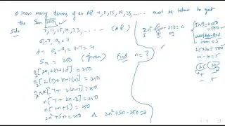 Sum of first n Terms of an AP series.
