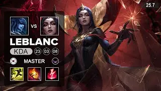 LeBlanc vs Lissandra Mid - KR Master - Patch 25.7 Season 15