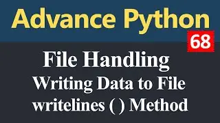 Writing Data to File using wirtelines Method in Python (Hindi)