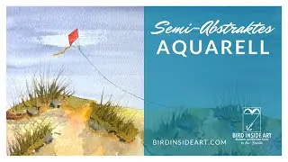 Aquarell Landschaft malen, einfaches Aquarell f&uuml;r Anf&auml;nger, Timelapse, Tutorial