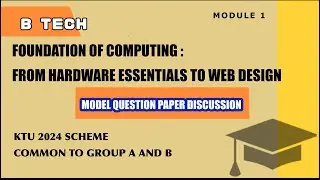 FOUNDATIONS OF COMPUTING | KTU 2024 SCHEME | MODEL QUESTION PAPER DISCUSSION | MOTHER BOARD DIAGRAM