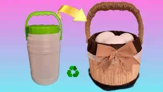The idea of recycling plastic containers/how to reuse empty plastic bucket