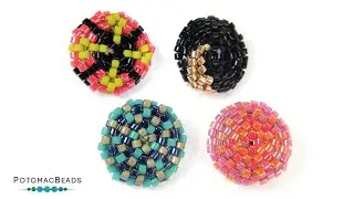 Delica Button Shank Cover - DIY Jewelry Making Tutorial by PotomacBeads