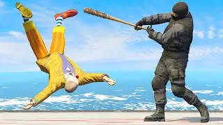 GTA 5 Ragdolls Compilation | Brick & Baseball Bat Knockbacks (Euphoria Physics)