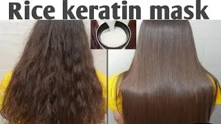   keratin treatment at home|hair mask for smooth, silky hair#diy keratine #fouzia, stips#hair