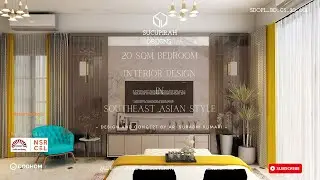 20 Sqm Bedroom Interior Design in Southeast Asian Style by Sucupirah Designs: SDOPL_BD_C3_20_001