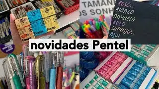 Novidades da Pentel: pentel energel, caneta metálica e pastel