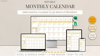 Calendar Spreadsheet Template Tutorial | Digital To-Do List Monthly Planner in Google Sheets & Excel