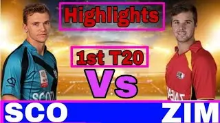 highlights SCO vs ZIM | Scotland vs Zimbabwe | 1st T20I Match | highlights Hindi Commentary Scorecar