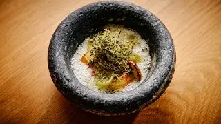 Eldr at Pantechnicon, London: Venison Tartare with Roasted Cep and Pickled Gooseberries