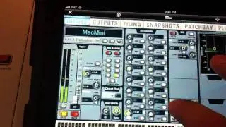 Venue console control via iPad