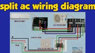 Split AC wiring diagram | ac wire connection to stabilizer | split ac installation