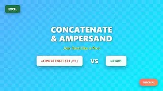 Excel Text Magic: CONCATENATE Function vs. Ampersand (&) - Easy Tutorial!