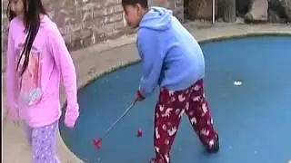 Playing Golf @ Boomers Of Fountain Valley California, USA