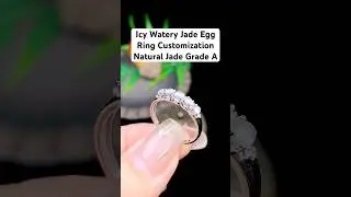 Icy Watery Jade Egg Ring G18K Customize #jewellery #necklace #ring #ruby #crystals #citrine #pearl