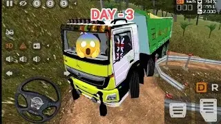 😱INDIAN TRUCK DRIVING FOR DIMONT STONE DELIVER 12 WHEELER BUS SIMULATOR INDONESIA GAME 