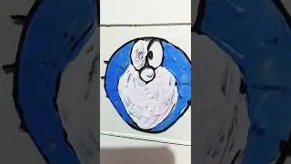 Doraemon glass painting #glasspainting #art #doraemon #glass