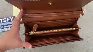 B-urberry Check Chain Strap Wallet Archive beigebriar brown