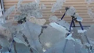 Breaking  Glass Table Top In Slow Motion