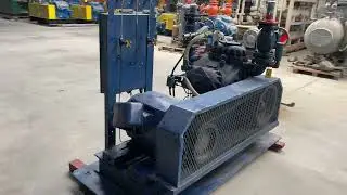 Genemco- Mycom 6-Cylinder Reciprocating Compressor Package (50 HP, 460 V, Belt Driven)
