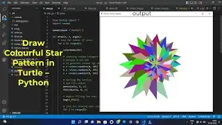 Draw Colourful Star Pattern in Turtle – Python