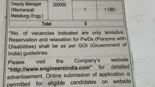 ENGINEERS INDIA LIMITED, JOB OPPORTUNITIES,