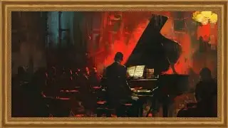 Classic Piano Art Gold Frame | Luxury Vintage TV Wallpaper | No Ads No Music