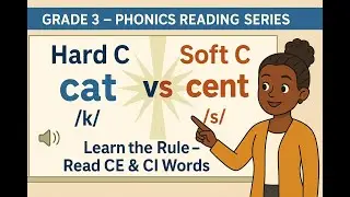 Grade 3 Lesson 22 Learn the Soft C Sound (/s/) | Hard C vs Soft C | Read CE & CI Words