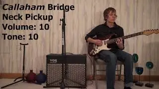 Callaham Bridge in a Mexican Standard Stratocaster (comparison)