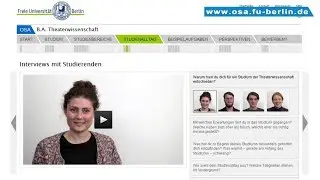 B.A. Theaterwissenschaft studieren an der Freien Universität Berlin
