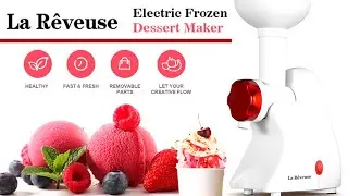 La Reveuse Frozen Dessert Maker: Great for Making Healthy Soft Serve Sherbet,Frozen Yogurt for Kids,