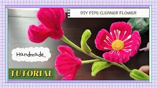 DIY PIPE CLEANER FLOWER | TUTORIAL #chenille #fuzzywire #decoration #gift 