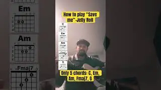 Easy guitar song &ldquo;Save me&rdquo;-Jelly Roll #guitar #fypシ゚viral #musician #tutorial #jellyroll #fypシ゚ #fyp