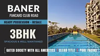 3BHK Resale apartment at Baner, Pancard Club Road. Gated premium society with all amenities