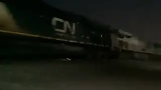 Ns train in Flint Ohio with city rail 3946 and a CN with 6 engines on it