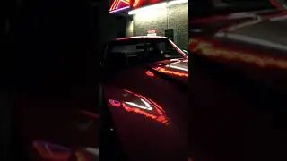 The Red #Vette - Posted in front of the iconic #Apache Burger #Toronto #americanmuscle #corvette