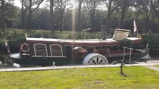 radar bootje met 2 cilinder stoommachine, bij museum de wachter.