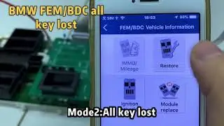How to use Yanhua Mini ACDP make a key for an all key lost FEM/BDC BMW