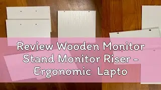 Review Wooden Monitor Stand Monitor Riser - Ergonomic  Laptop Stand Desk Organizer Keyboard Storage