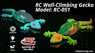 360&deg; spins, gravity-defying moves! 🌟 RC Wall-Climbing Gecko RC-051 turns any room into playground.