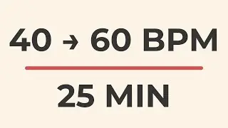 Metronome 25 Minutes: 40-60 BPM - Gradual Tempo Increase and Decrease