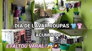 UM DIA E MEIO LAVANDO ROUPA||MUITA ROUPA!😰 FALTOU VARAL🧺!#muitaroupasuja#choveu #devocional