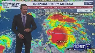 Tracking the Tropics: Tropical Storm Melissa forms in the Caribbean