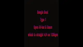 Bangla Beat // Open Hi-hat & Snare//Type 1//Straight 4-4//120bpm// Beat Sample // Drummer Chanchal