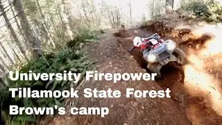 Polaris ATV offcamber on University Firepower trail Tillamook State Forest Brown's camp OHV Oregon